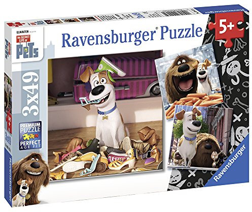 Ravensburger Puzzle 09413 - Spaß allein zu Hause, 3X 49-teilig