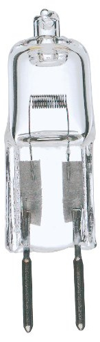 Satco S3421 2/Card 12V 50-Watt T4 GY6.35 Base Light Bulb, Clear
