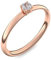 Rotgold Ring Bergkristall 585 + inkl. Luxusetui + Bergkristall Ring Rotgold Bergkristallring Rotgold (Rotgold 585) - Concinnity Amoonic Schmuck Größe 54 (17.2) AM161 RG585BKFA54