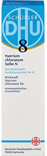 DHU Schüßler-Salz Nr. 8 Natrium chloratum D4 – Das Mineralsalz des Flüssigkeitshaushalts – das Original, 50 g Salbe