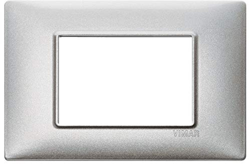 Vimar 14653.71 Plana placca 3 moduli, 12x8x0.9cm, Silver
