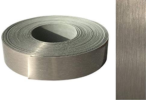 Kantenumleimer ABS 42mm x 5m mit Schmelzkleber in echt Edelstahl VA gebürstet