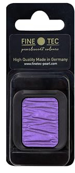 Finetec Pearlescent Watercolor Pan Refill, Metallic Amethyst (F1250)