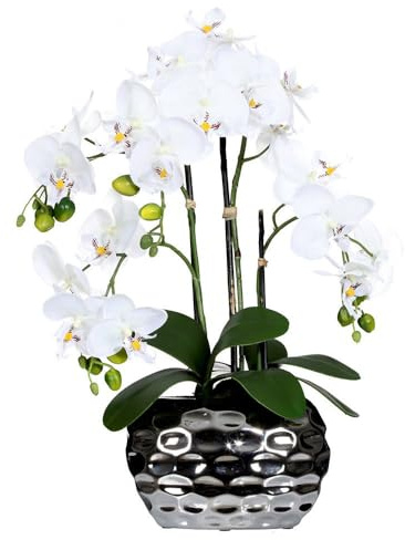Kunstpflanze Orchidee, weiß, Höhe ca. 55 cm