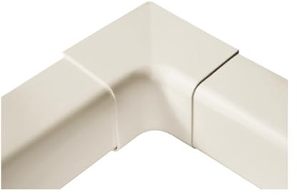 3S SuperSamaStore Innenecke für Kabelkanal, 90°-Bogen für Mono-Split-Klimakanal, Weißes PVC RAL 9001, 60 x 45 mm - 8er Pack