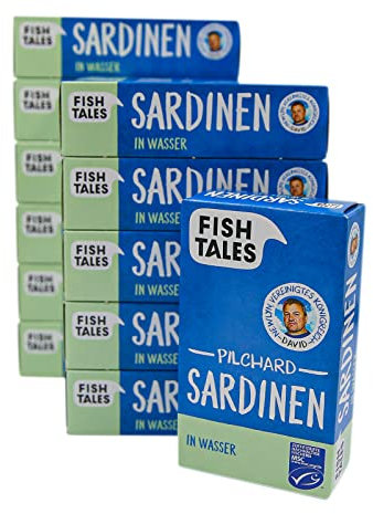 Fish Tales MSC-Pilchard Sardinen in Wasser – 12 x 120g Dosen – aus nachhaltigem Fang – schnell, einfach und lecker zubereitet – 12 x 120 g