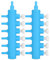 2 Stück Aquarium Luftverteiler Luftverteilerrohr Einstellbarer Shunt mit Ventil Kunststoff Blau Weiß Aquarium Sauerstoffpumpenadapter Zubehör (2 Wege, 3 Wege, 4 Wege, 5 Wege, 6 Wege)(One Point six)