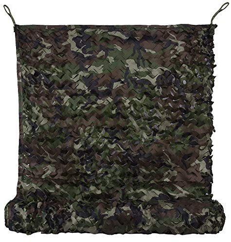 Tongcamo 150D Malla Camuflaje Red Caza Estor para Caza Parasol Decoración Valla Fiesta (US 4 Color Woodland., 2x2M(6.5X6.5FT))