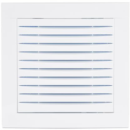 Blanco 150x150 mm Rejilla de Ventilación con Sistema de Puerta y Filtro Integrado