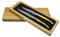 Laguiole en Aubrac L Uxury Steakmesser, komplett geschmiedet, Edelstahl, 2-teiliges Set mit Olivenholz-Griff, mattes Edelstahl-Matte