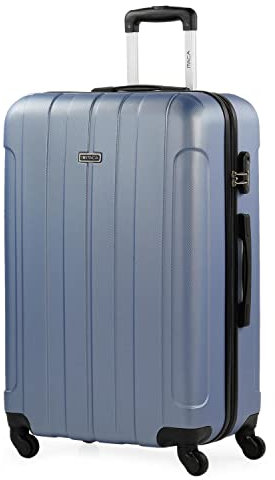 ITACA - Valigia 23Kg da stiva capiente Valigia rigida XL con ruote silenziose Trolley Grande Rigido leggero ideale per viaggi lunghi con Lucchetto a combinazione, Malva