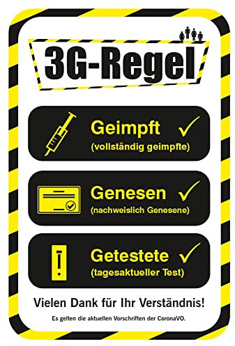 BIKE-label Corona Aufkleber 3G Regel Geimpft Genesen Getestet 130 x 195 mm 900244