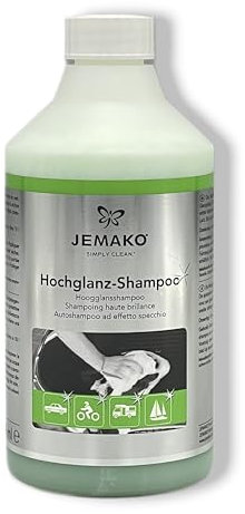 Jemako Hochglanz Shampoo 500ml Auto Motorrad Caravan Wohnwagen Schiff Konzentrat Reinigung und Hochglanz für Lack