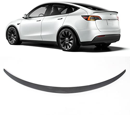 BONRYAN Geeignet für Tesla Model Y Spoiler Original Heckspoiler Flügel Lippe Glänzend Carbon für 2020 2021 2022 Tesla Model Y Zubehör