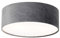 Qazqa - Modern Deckenleuchte I Deckenlampe I Lampe I Leuchte grau 30 cm mit Gold I Messingener Innenseite - Drum mit SchirmI 2-flammig I Wohnzimmer I Schlafzimmer - Textil Zylinder - LED geeignet E27