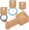 JijAcraft 100 Stück Schmuck Display Karten für Ohrringe, Halsketten, Armbänder, Fußkettchen und Haarringe - Kraftpapier Hängeetiketten