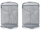 SagaSave 2 Pcs Metal Mesh Pen Holder, Round Wire Mesh Pencil Pot, Desk Organizer Pen Cup, Perfect for School, Office, Home (Silver)