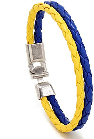 ATEIELLI Armband Blau Gelb Farben des Flagge Ukraine Unisex Armbänder PU Leder jwb340 (2)