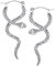 FIOROYAL Schlange Ohrringe Vintage Silber/Gold Hängend Ohrringe für Frauen Mädchen G23 Titan Hypoallergen Niedliche Punk Gothic Schlange Ohrringe-Silver