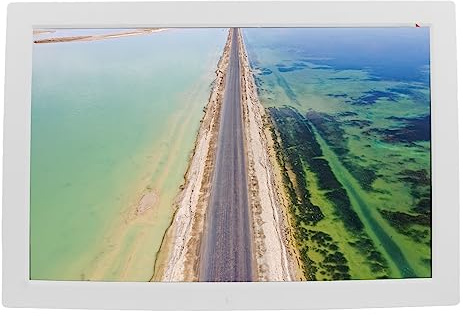 17 Zoll Digitaler Bilderrahmen, 1080P HD-Videos, Unterstützt Uhr, Kalender, Musikwiedergabe, MP3, MP4, RMVB, WMA, Elektronischer Bilderrahmen für die Familie (EU-Stecker)