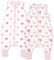 Mama Cheetah Baby Schlafsack mit Füße 0.5 TOG, Sommerschlafsack, Bio-Baumwolle Baby Schlafsäcke ohne Ärmeln Babyschlafsack mit Beinen für Säugling Kinder Junge Mädchen, 80cm (Baby Höhe 82-92cm)