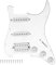 Yootones 11-Loch 3-lagig SSH vorverdrahtetes Schlagbrett Humbucker Pickups Set kompatibel mit Fender Stratocaster Squier E-Gitarre (3-lagig weiß)