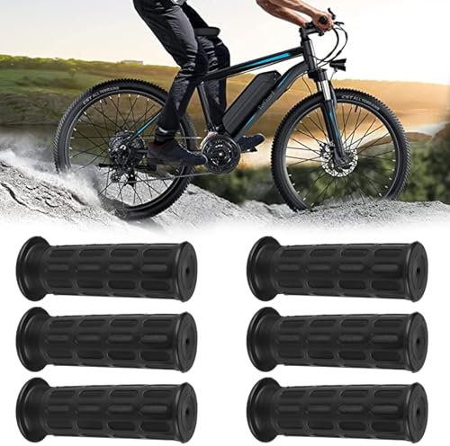 6 Stück Schubkarrengriffe Innendurchmesser 30mm: YIDM Schubkarrengriffe Länge 12cm, Lenkergriffe Fahrrad aus Gummi, rutschfest Fahrrad Griffe für Fahrrad, Rollstuhl, Motorrad, Schwarz
