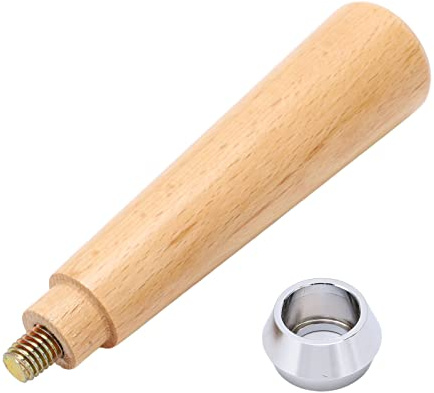 Fofetbfo Griff für Italienische Kaffeemaschine mit M10-Gewinde, Griff aus Palisanderholz, Griff für Espressomaschine, Holzgriff, Glatter Ersatz für Den Griff des Kaffeefilters aus Holz