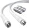 TUOLNK Cable Aéreo de TV RG6 F Macho a F Macho Cable Coaxial RG6 de Alta Velocidad con Conector de Compresión F Hembra 75 Ohm, para Decodificador de Cable, TV, Satélite, Enrutador Digital 49.2FT(15M)