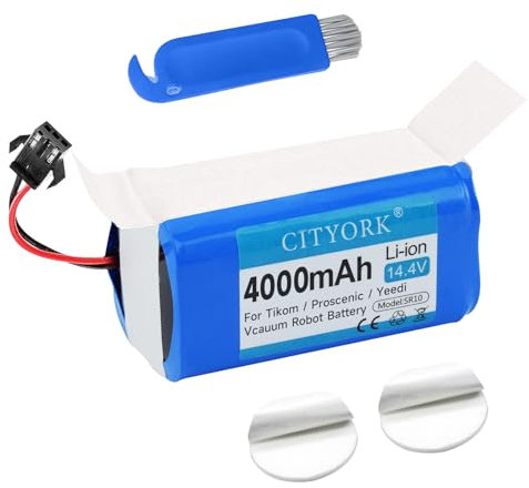 CITYORK Li-ion 4000mAh Akku für Proscenic 850T 850P,Für Tikom G8000 L9000,Für Honiture G20,Für Lubluelu SL61/SL60D,Für Ultenic D5/D5s Pro,Für Venga 3000/3001,Für Lefant T700,Für Bagotte BG600/700/750