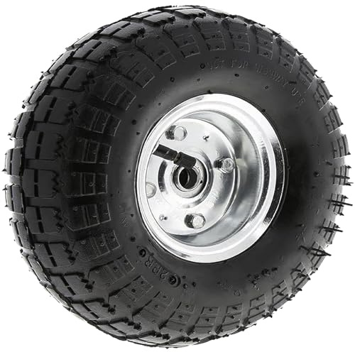 Buystarget 10in Wheelbarrow Wheel Tyre Pneumatic Puncture Proof Solid Wheelbarrow Trailer Tire Garden Truck Wheel Replacement Tyre Trolley Wheel for Lawn Trolley Wagon Barrow Go Cart Trailer Truck