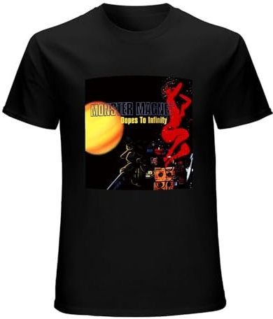 Monster Magnet Dopes to Infinity American Rock Mens Cotton Band Logo Short Sleeve T-Shirt Black XXXL