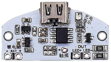 Tipo C Lampada da Tavolo Circuito Ricarica USB Attenuazione Stepless Touch Control ForTouch Lampade da scrivania e luci notturne Modulo di controllo della ricarica USB Modulo di ricarica Tipo C Per