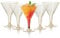 MATANA 96 Premium Plastic Martini Cocktail Glasses with Gold Glitter (210ml) - Elegant & Reusable - Manhattan, Margarita, Cosmopolitan, Desserts - Weddings, Birthdays, Parties