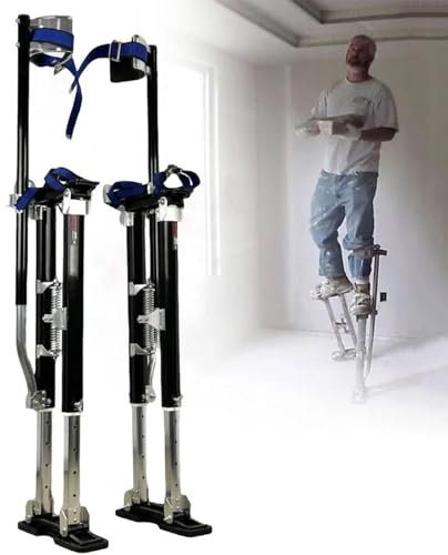 FLNOZAMZ Trockenbau-Stelzen, Aluminium-Trockenbau-Stelzen-Werkzeug, verstellbares Hebewerkzeug für Klebeband, Maler, Maler, Tragfähigkeit 120 kg (60)