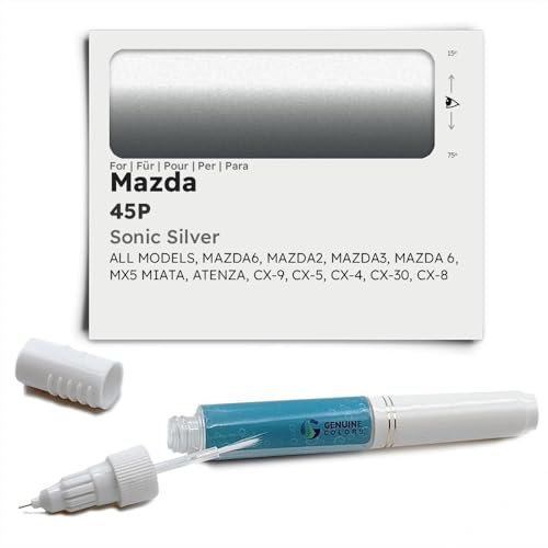 Genuine Colors Lackstift Sonic Silver 45P für Mazda Silber MAZDA6 MAZDA2 MAZDA3 6 MX5 Miata ATENZA CX-9 CX-5 CX-4 CX-30 CX-8