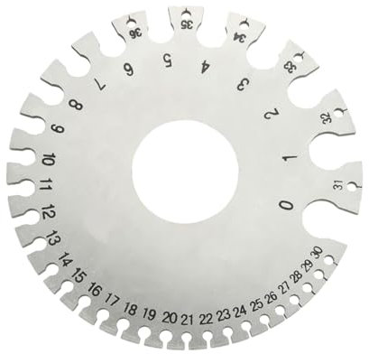 Uonlytech Wire Diameter Gauge Measuring Tool Silver Accurate Cable Thickness Ruler for Electrical Use Suitable for Wire Sizes