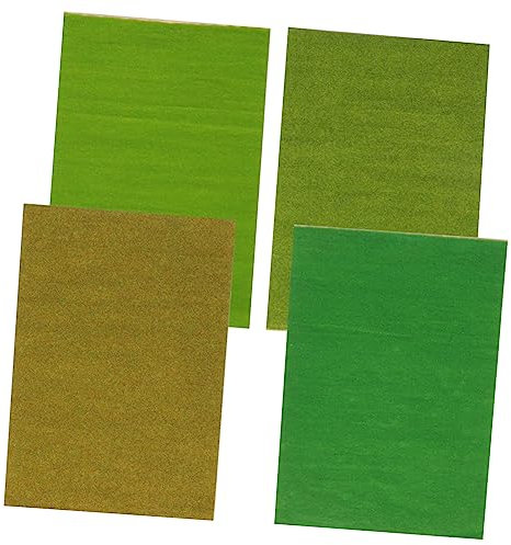 POPETPOP 4 Stück Sandtisch Rasen kunstpflanze kunstplflanze makramee Outdoor Nahtband für Kunstrasen Rasenteppiche im Freien Landschaftsgestaltung Rasen Kissen aus künstlichem Gras Papier