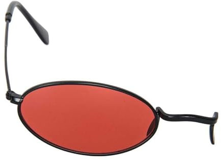 HINAYOSAN Alastor Cosplay Brille Monokel mit Brillenkette Teufelshörner Haarspangen Horn Kopfbedeckung für Halloween Mottoparty