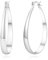 PABBEU Silber Ohrringe Damen 925 Creolen, Dicke Ohrringes Silbers Ovale Creolen, Leichte Hypoallergene Große Silber Ohrringe als Geschenk für Damen, 30/40/50/61MM