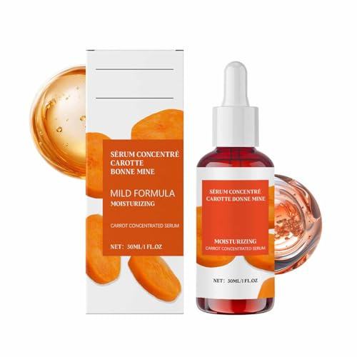 Carrot Serum for Face, Organic Carrot Seed Oil for Firming Skin, Natural Cold Pressed Carrots Oil, Moisturizing Serum for Face and Body (1)