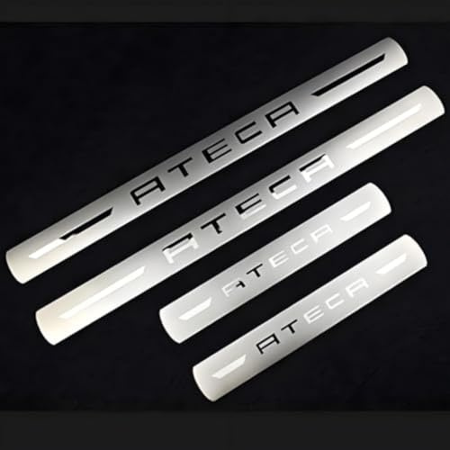 R-timer 4 Stück Einstiegsleisten Schutz Auto für Cupra Ateca Seat Ateca, Edelstahl Türschweller Aufkleber Autotür Zubehör Schutzfolie