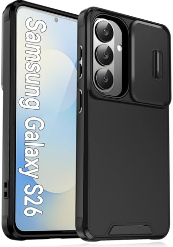 MODFYN Cover per Samsung Galaxy S26 con Protezione Fotocamera, Robusta Resistente Militare Antiurto Cellulare Bumper Custodia per Samsung Galaxy S26.Black
