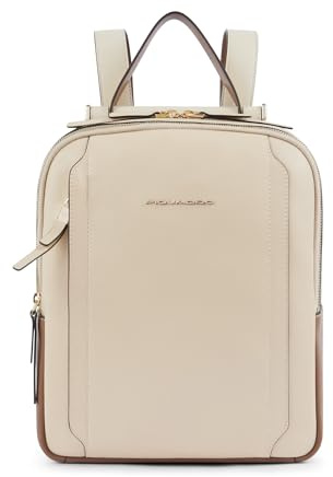 Piquadro Damen-Rucksack mit iPad-Fach Frau Leder beige/leder