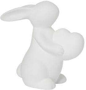 Storefactory Hase Amelia mittel 11 cm weiß matt Keramik Osterdeko minimalistisch