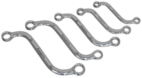 Sealey S0717 Metric S-Spanner Set, Silver, 5 Pieces