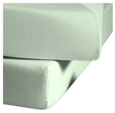Fleuresse Jerseyspannlaken, jadegrün, 110 x 200 - 120 x 200 cm