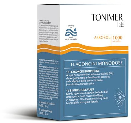 Ist.Ganassini 46902 Tonimer Lab Hypertonic per Aerosol, 18 Flaconcini