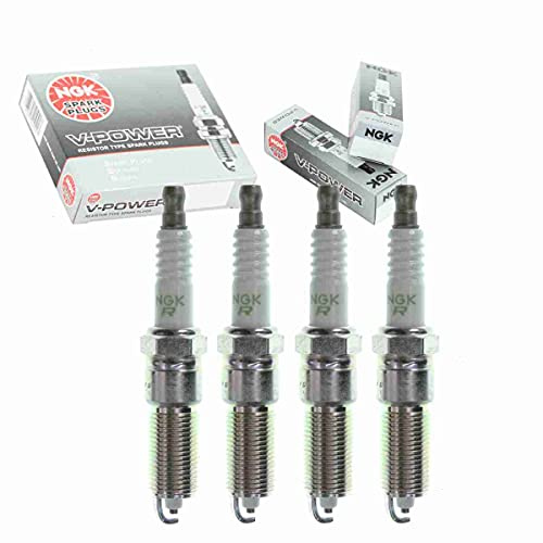 4 pc NGK V-Power Spark Plugs compatible with Chrysler PT Cruiser 2.4L L4 2001-2010