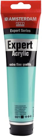 Amsterdam Expert Series Acrylic Paint Tube - 150 ml Turquoise Green 661 - Professional Grade Heavy Body Pigment - Lightfastness +++ - Versatile for Multiple Surfaces